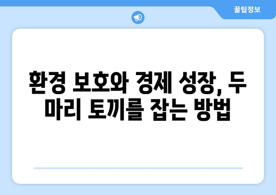 지속 가능한 경제 발전을 위한 방안